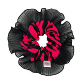 Scrunchies Rumba Simple Negro y Rojo