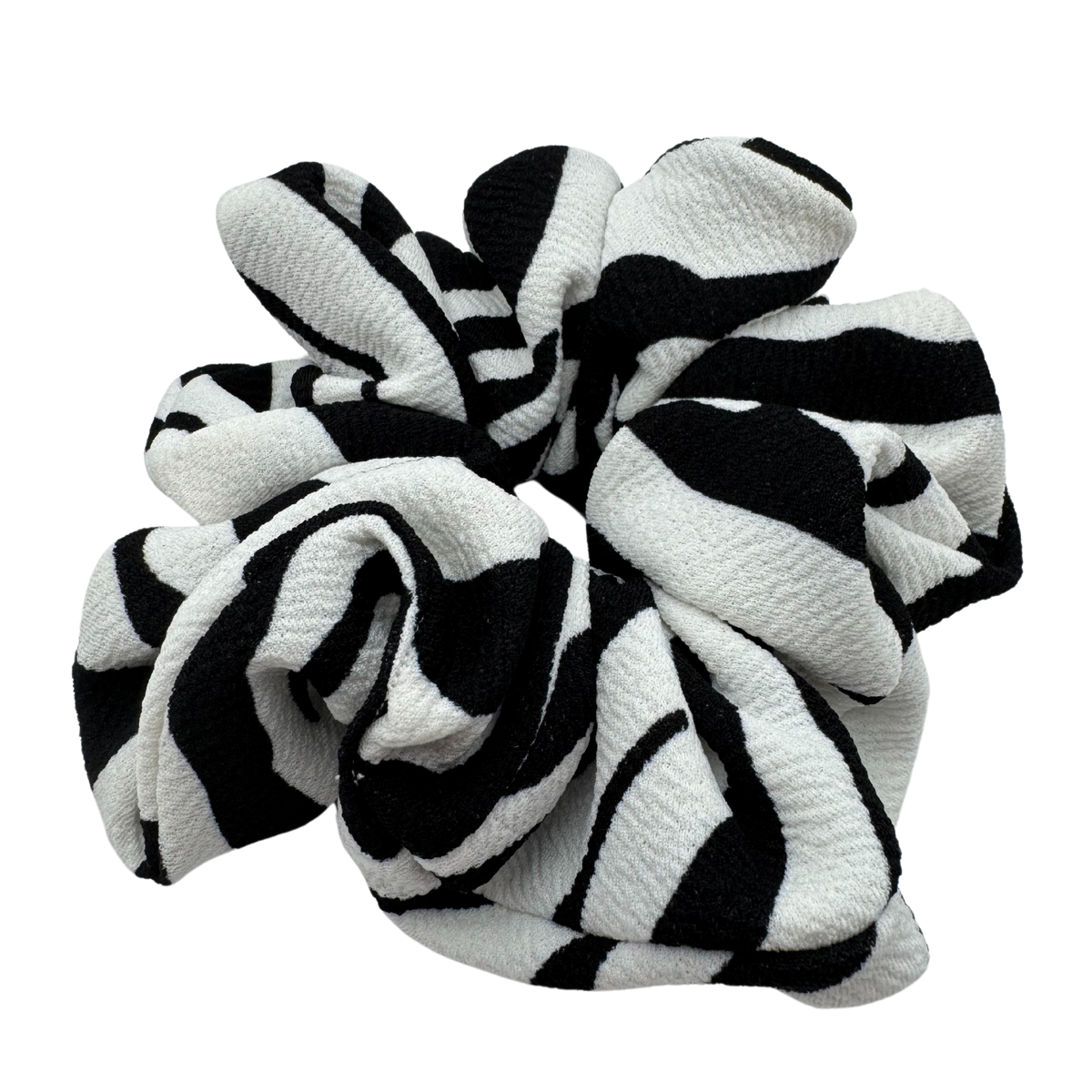 Scrunchies Sofia Grande Blanco y negro