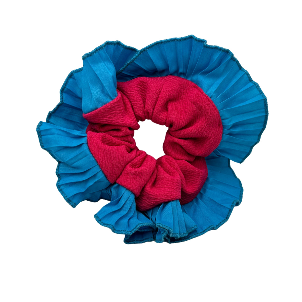 Scrunchies Rumba Simple Rojo y Azul