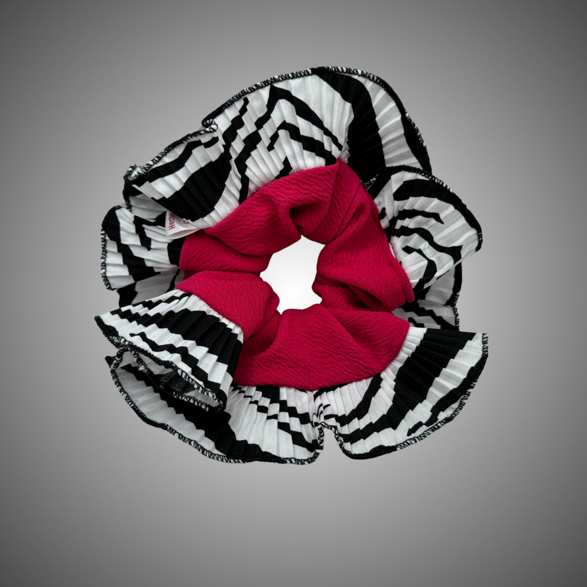 Scrunchies Rumba Simple Rojo y Blanco
