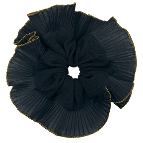 Scrunchies Rumba Simple Negro Oro de otoño