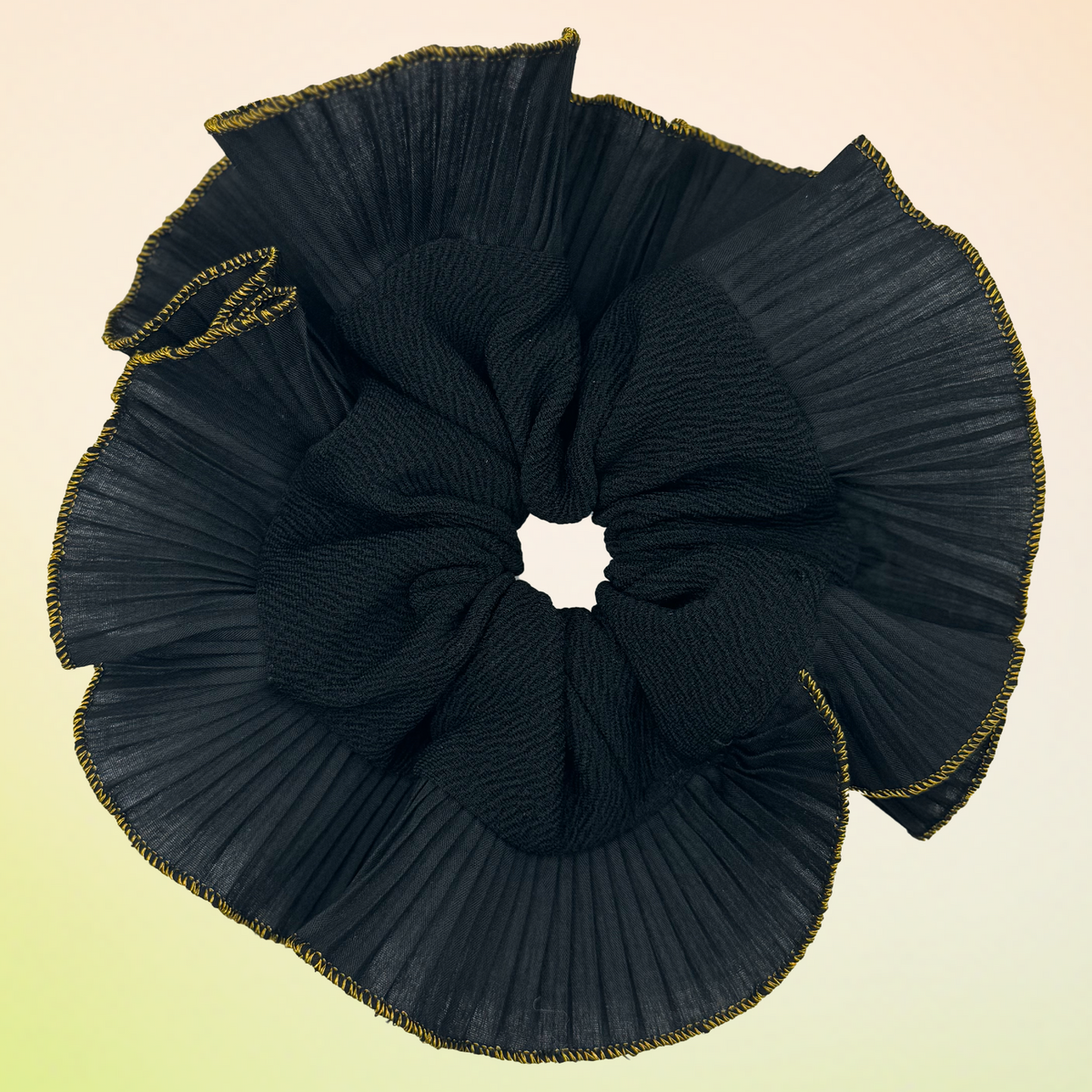 Scrunchies Rumba Simple Negro Oro de otoño